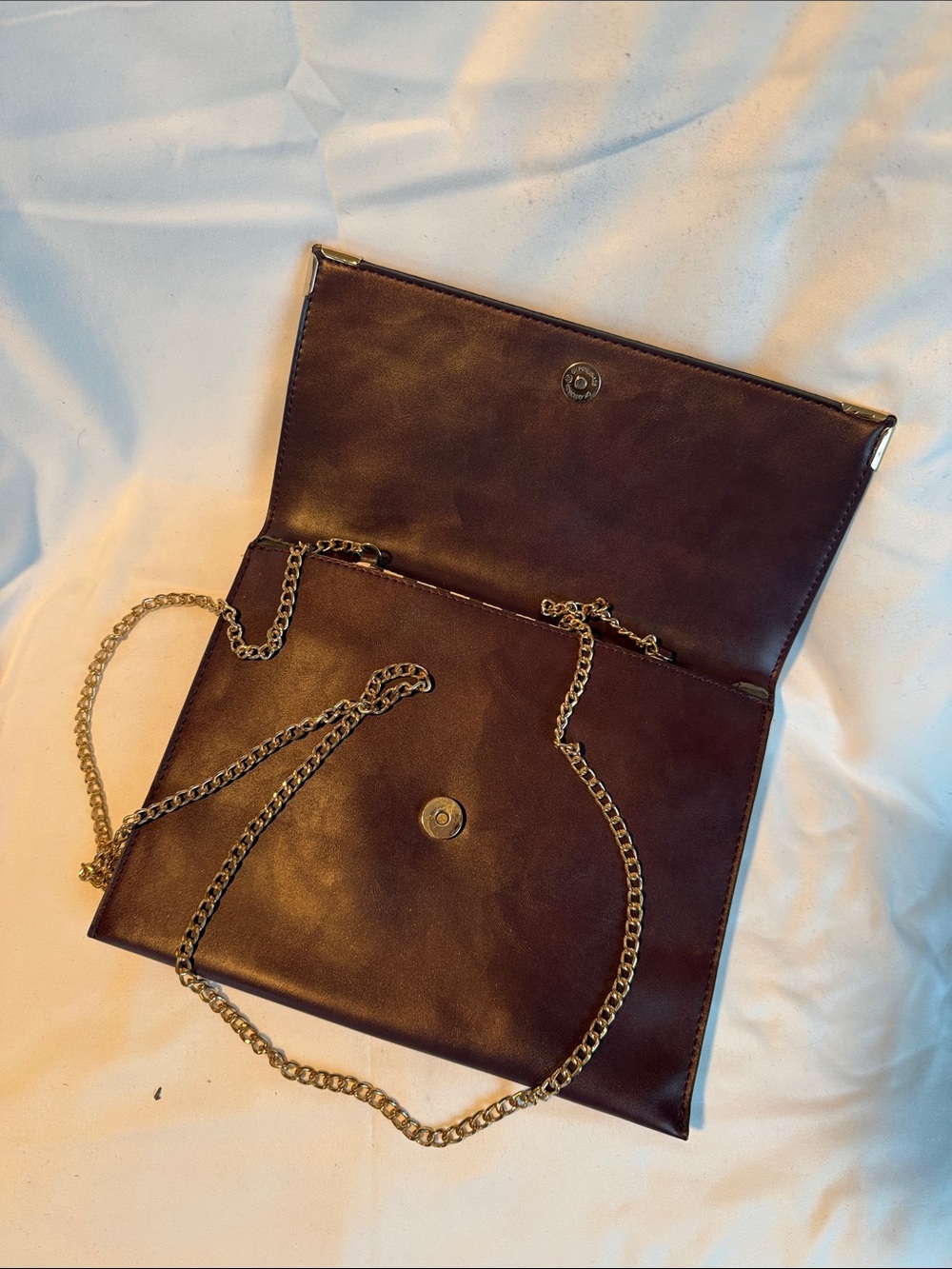 Hair on Hide upper Leather Deep Plum Clutch/Crossbody Purse - Picture 3 of 4